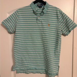 Ralph Lauren Teal and White Polo